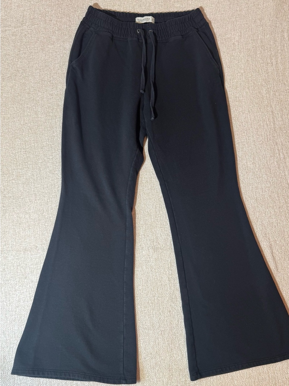 Abercrombie & Fitch Soft A&F Collection Black Flare Sweatpants Medium